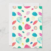 kleurrijk zeeshells Beige Patroon Kaart (Achterkant)
