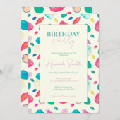 kleurrijk zeeshells Beige Patroon Kaart (Voorkant / Achterkant)