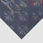 Kleurrijk zeewier en vis op blauwe ontkoppeling tissuepapier (Detail)