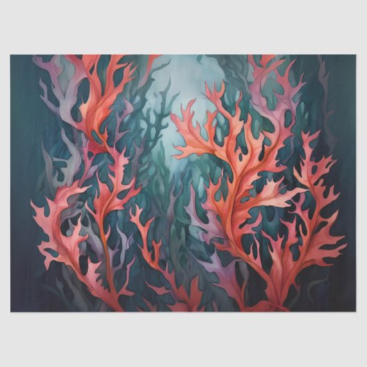 kleurrijk zeewier tissuepapier (Voorkant)