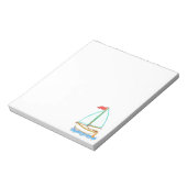 Kleurrijk Zeilboot 1 Notitieblok (Linkerzijde)
