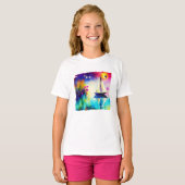 Kleurrijk zeilboot T-shirt (Voorkant volledig)