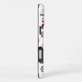 Kleurrijk zeilpatroon op wit iPhone hoesje (Rechterkant)