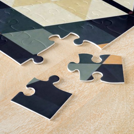 Kleurrijk Zeshoek Vierkant Geometrisch Patroon Legpuzzel (Zijkant)