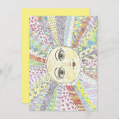 Kleurrijk, zielig, blij zonlicht - platte briefkaa bedankkaart (Voorkant / Achterkant)