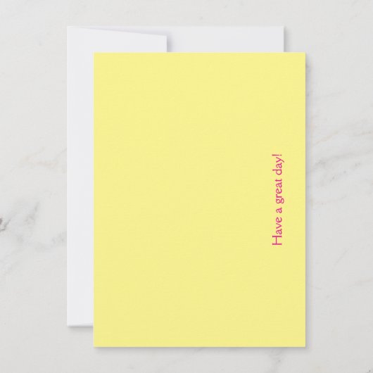 Kleurrijk, zielig, blij zonlicht - platte briefkaa bedankkaart (Achterkant)