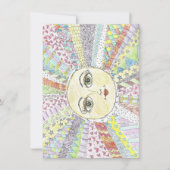 Kleurrijk, zielig, blij zonlicht - platte briefkaa bedankkaart (Voorkant)