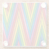 Kleurrijk Zig-Zag Stripes Onderzetter (Achterkant)