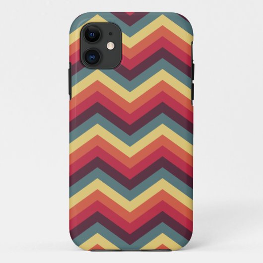 Kleurrijk zigzag chevronpatroon Case-Mate iPhone case (Achterkant)