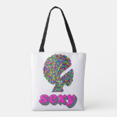 Kleurrijk zijn is sexy! tote bag (Achterkant)