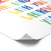 Kleurrijk zijn sterk en moedig poster (Hoek)