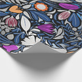 Kleurrijk zilver Illustratiepatroon van het blader Cadeaupapier (Hoek)