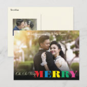 Kleurrijk zo erg vrolijk | 2 Foto Kerstmis Briefkaart (Voorkant / Achterkant)