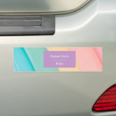 Kleurrijk zoet curvenpatroon bumpersticker (Op auto)