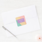 Kleurrijk zoet curvenpatroon vierkante sticker (Envelop)