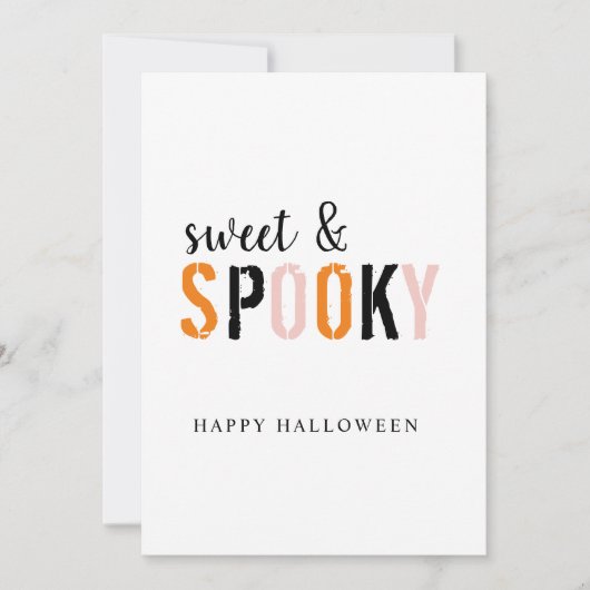 Kleurrijk Zoet En Griezelig | Prettig Halloween  Feestdagenkaart (Voorkant)