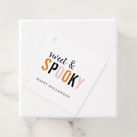 Kleurrijk zoet en woordrijk | Happy Halloween Bedankjes Labels (In situ)