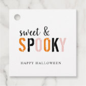Kleurrijk zoet en woordrijk | Happy Halloween Bedankjes Labels (Voorkant)