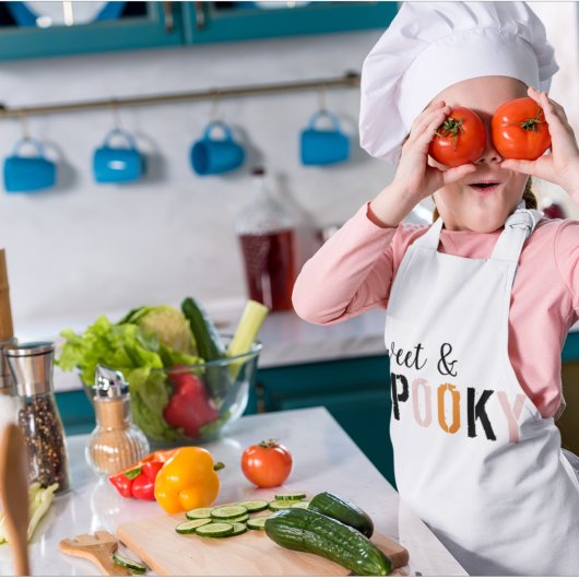 Kleurrijk zoet en woordrijk | Happy Halloween Kinder Schort