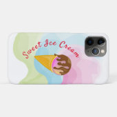 Kleurrijk zoet ijs in een kegel Case-Mate iPhone case (Achterkant (horizontaal))