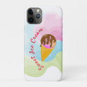 Kleurrijk zoet ijs in een kegel Case-Mate iPhone case (Achterkant)
