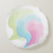 Kleurrijk zoet ijs in een kegel rond kussen (Achterkant)