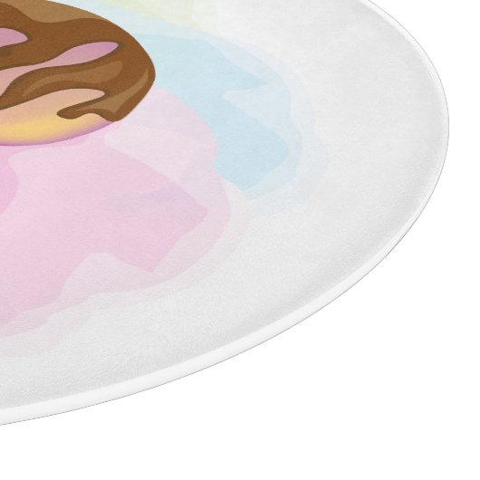 Kleurrijk zoet ijs in een kegel snijplank (Hoek)