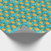 Kleurrijk zomer ananas patroon cadeaupapier (Hoek)
