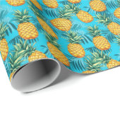 Kleurrijk zomer ananas patroon cadeaupapier (Rol Hoek)