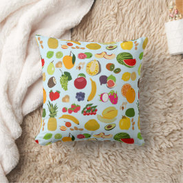 Kleurrijk Zomer Fruit Patroon Kussen