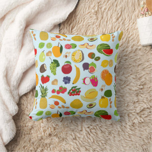 Kleurrijk Zomer Fruit Patroon Kussen