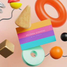 Kleurrijk Zomer Gepersonaliseerd Visitekaartje