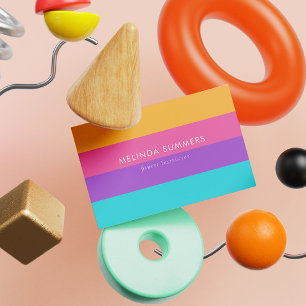 Kleurrijk Zomer Gepersonaliseerd Visitekaartje