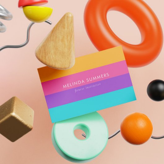 Kleurrijk Zomer Gepersonaliseerd Visitekaartje