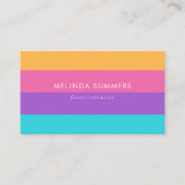 Kleurrijk Zomer Gepersonaliseerd Visitekaartje (Voorkant)