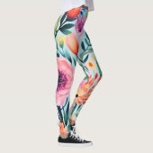 Kleurrijk zomerbloemenontwerp leggings (Rechts)