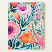 Kleurrijk zomerbloemenontwerp met naam planner (Achterkant)