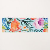 Kleurrijk zomerbloemenontwerp met naam yogamat (Achterkant (horizontaal))