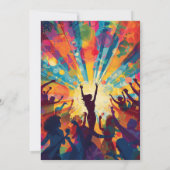 Kleurrijk Zomerfeest Uitnodiging voor het hele Gez (Achterkant)