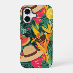 Kleurrijk Zomerpatroon iPhone 16 Hoesje