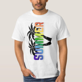 Kleurrijk zomerse vibe t-shirt | verticale typogra