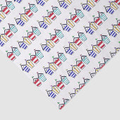 kleurrijk zomerstrandtouwpatroon tissuepapier (Detail)