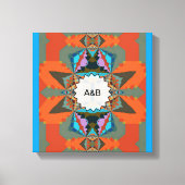 Kleurrijk Zuid-Western geometrisch patroon Canvas Afdruk (Voorkant)