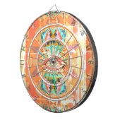 Kleurrijk Zuid-Western geometrisch patroon Dartbord (Voorkant Rechts)