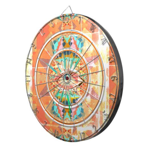 Kleurrijk Zuid-Western geometrisch patroon Dartbord (Voorkant Rechts)