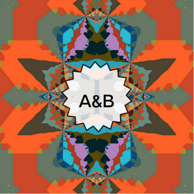 Kleurrijk Zuid-Western geometrisch patroon Fotobeeldje Magneet (Voorkant)