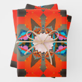 Kleurrijk Zuid-Western geometrisch patroon Inpakpapier Vel (In situ)