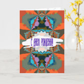 Kleurrijk Zuid-Western geometrisch patroon Kaart (Gele Bloem)