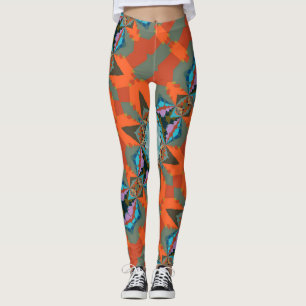 Kleurrijk Zuid-Western geometrisch patroon Leggings