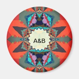 Kleurrijk Zuid-Western geometrisch patroon Magneet